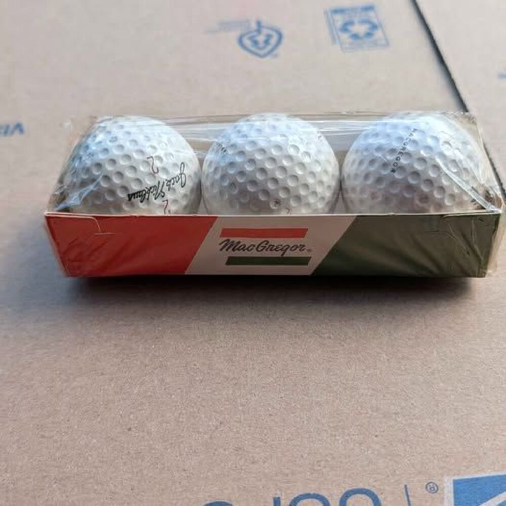 Vintage MacGregor Jack Nicklaus Signature Golf Balls Liquid Center 3 Pack